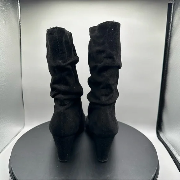 Botkier Skylar Slouched Bootie Pointed Toe Faux Suede Women 7.5 Black - Picture 5 of 9